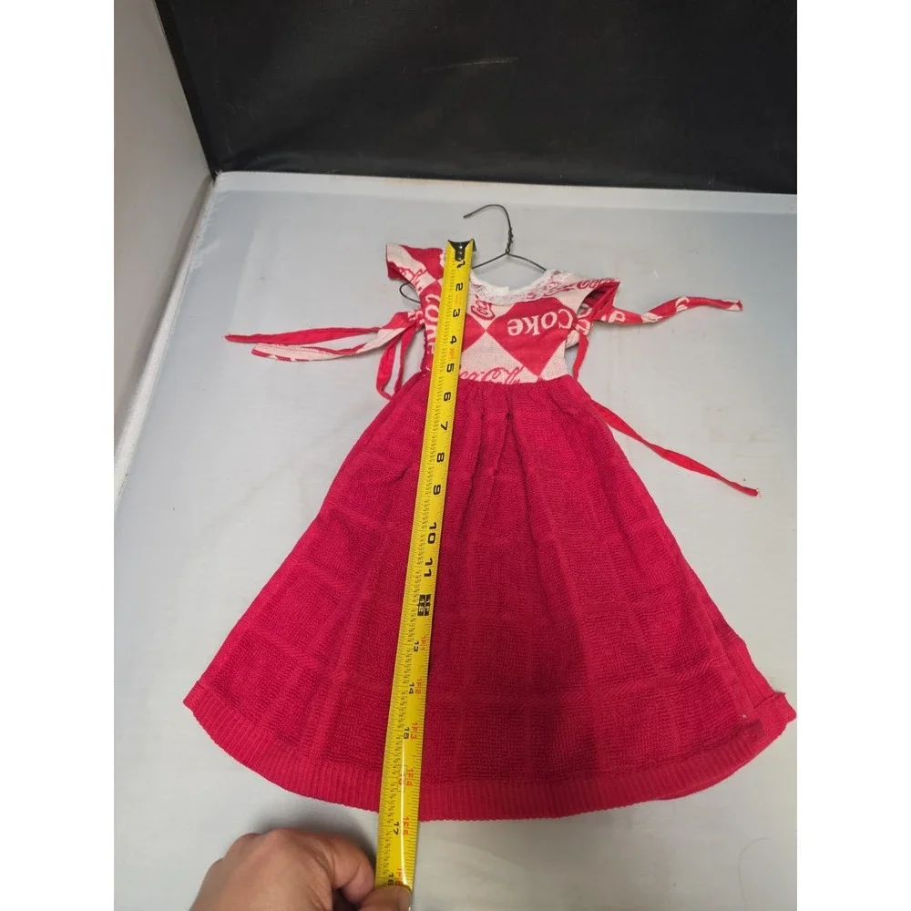 HANDMADE DRESS - COCA COLA - COLLECTORS - VINTAGE- RETRO DOLL OUTFIT